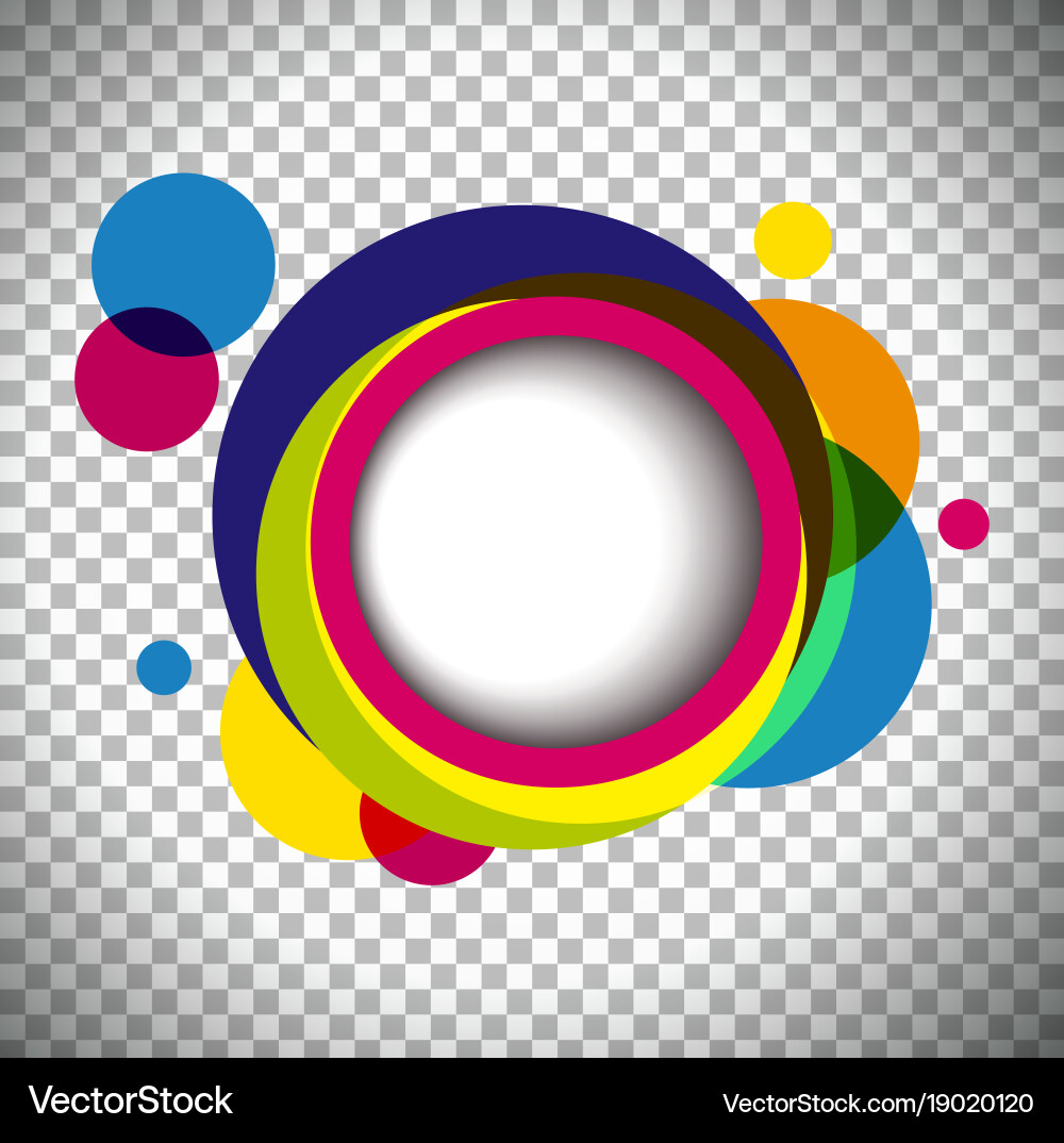 Background template with colorful circles vector image