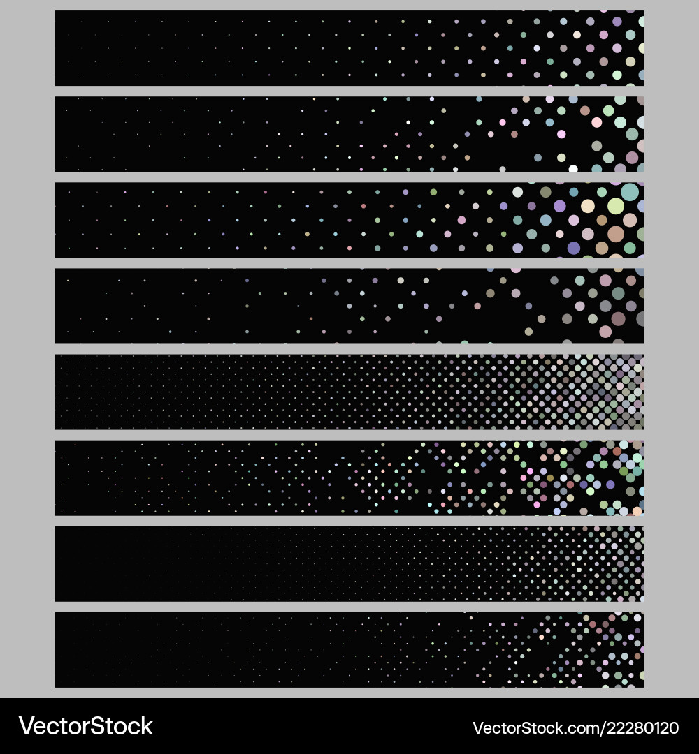 Banner background set - rectangular dot pattern Vector Image