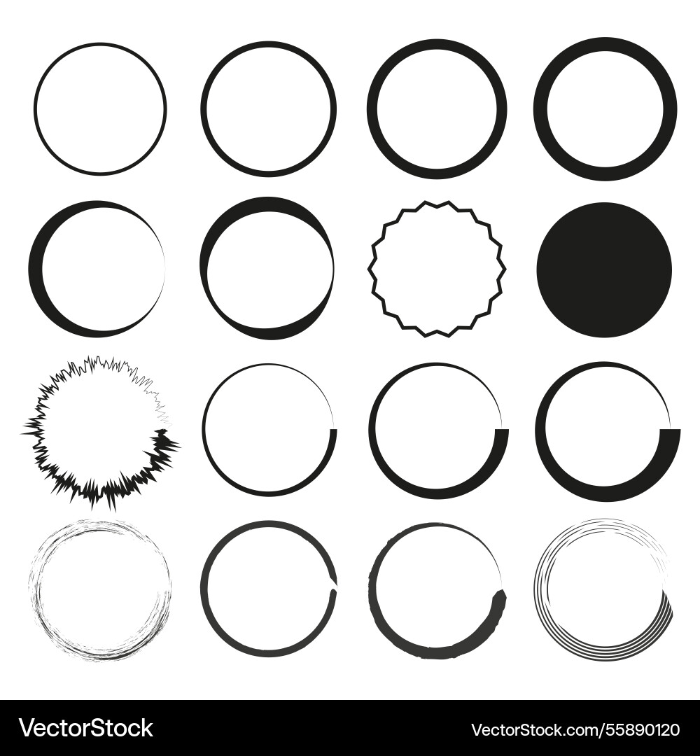 Circular frame icon minimal border element Vector Image