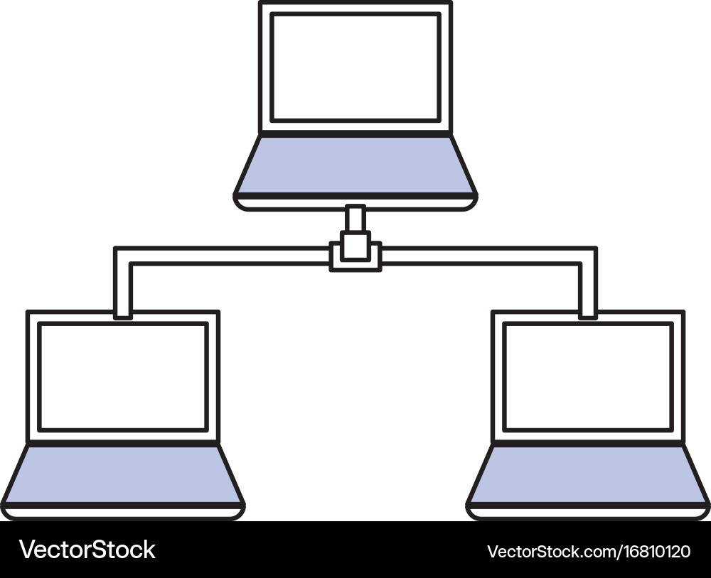 Cloud computing network vector image