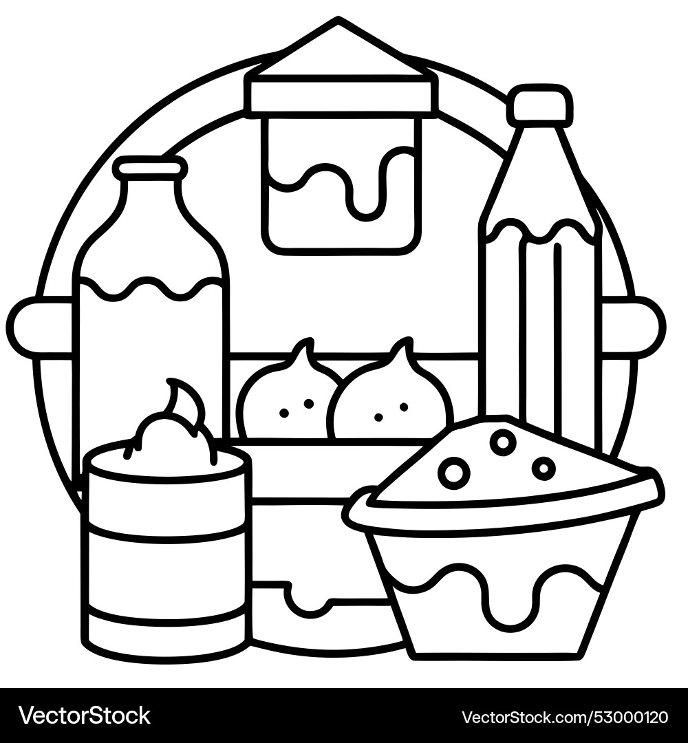 Dry Ration Vector Image Dairy graphic resource Royalty Free Vector Image