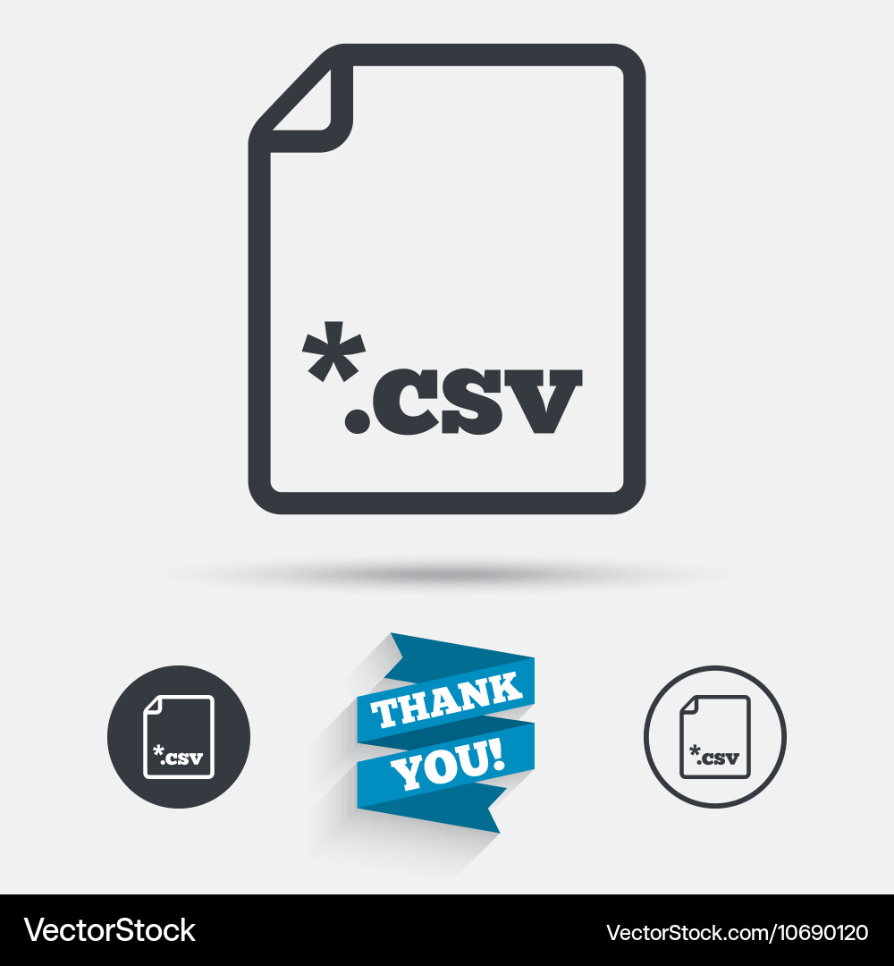 File document icon download csv button vector image