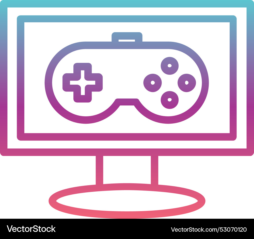 Game controller line gradient design Vector Image