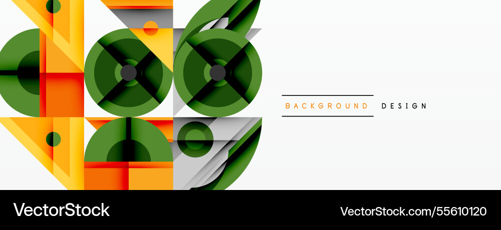 Geometric abstract composition with intersecting Vector Image