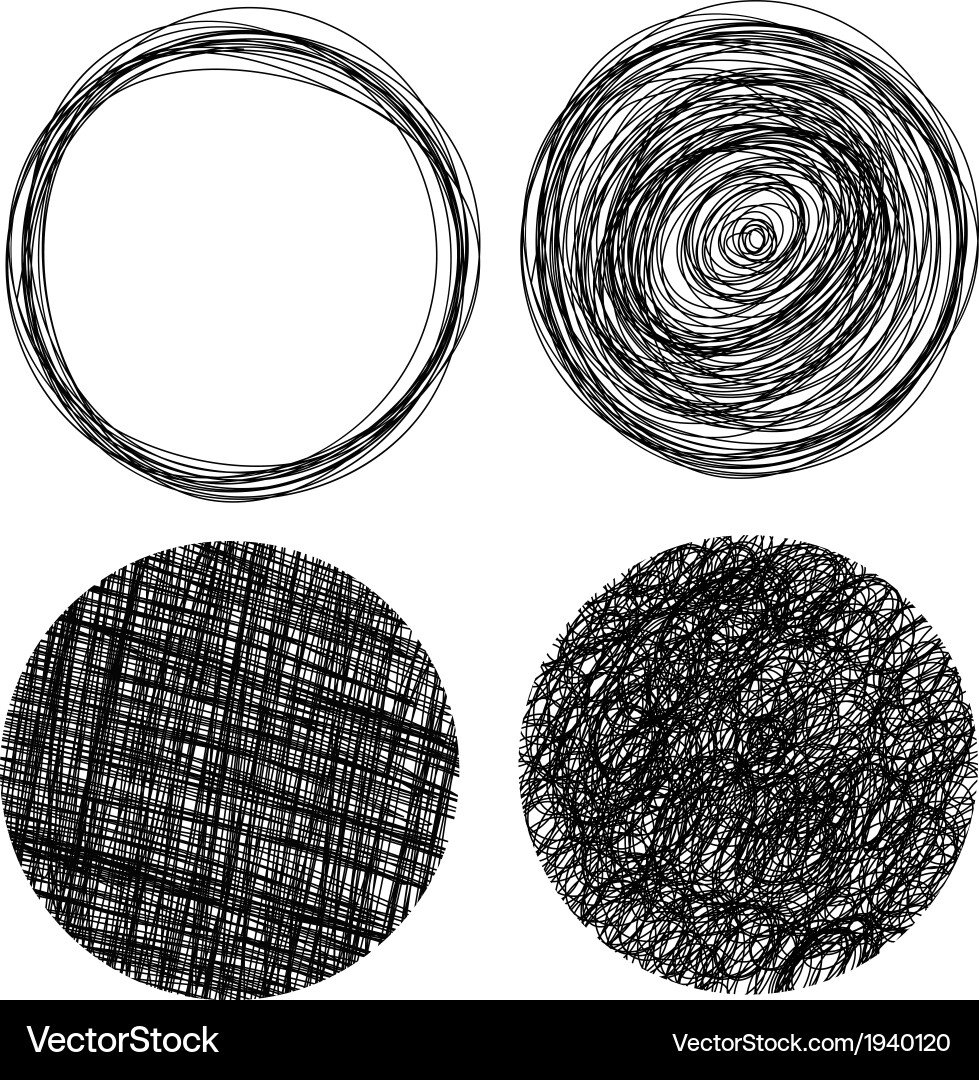 Grunge Circle Pattern Vector Image