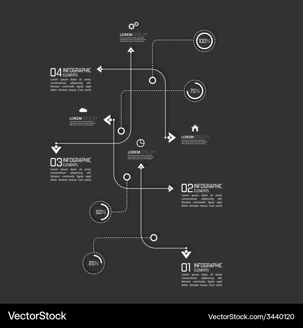 Intersecting Curved Paths vector image