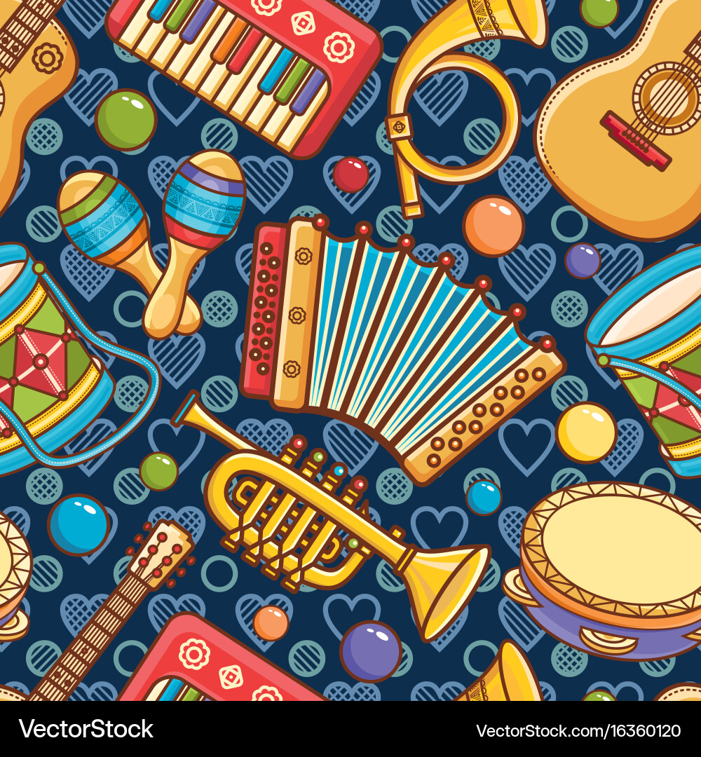 Kid toy seamless pattern design element vector image