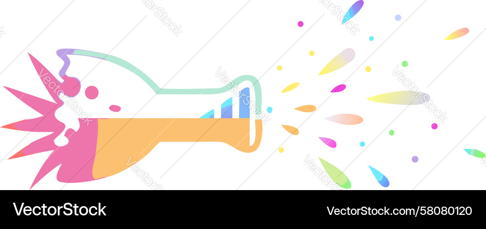 Lab Flask Confetti Explosion Vector Image