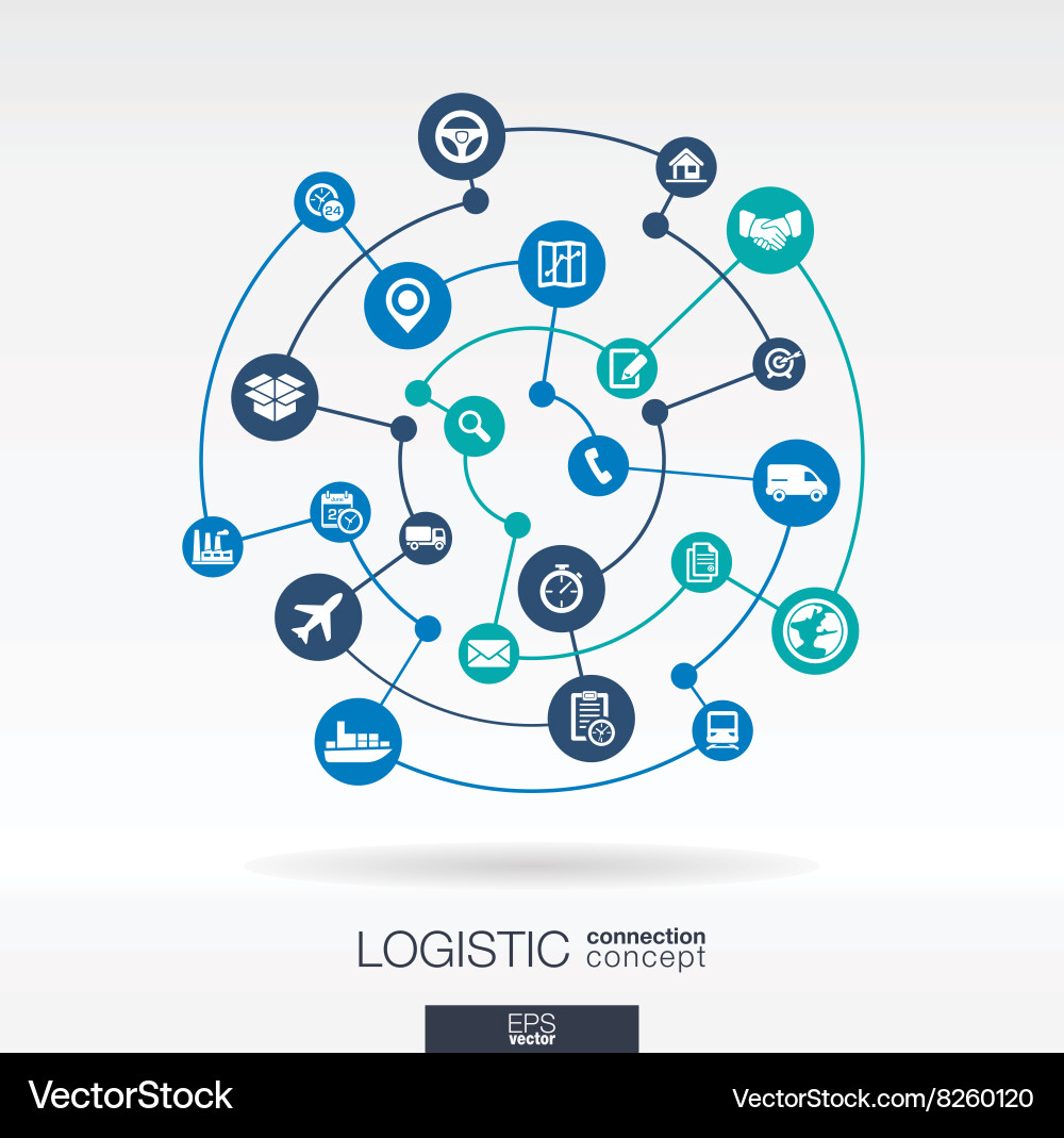 Logistic Connection Abstract Background Vector Image