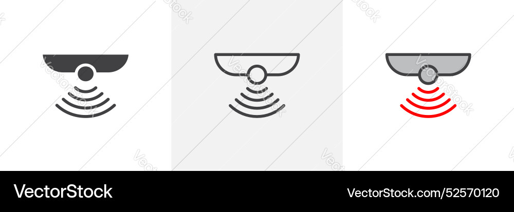 Motion sensor icon set on white background Motion sensor icon set on white background vector image