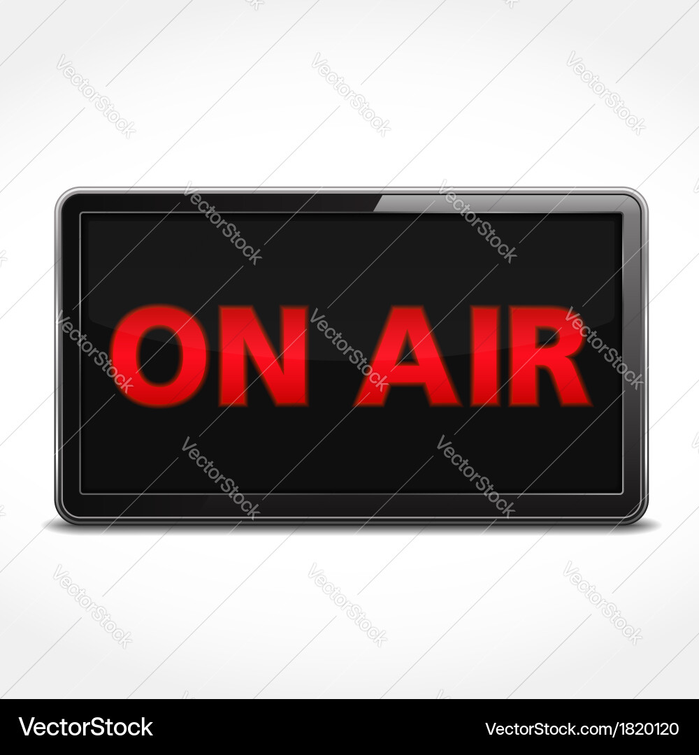 On air vector image