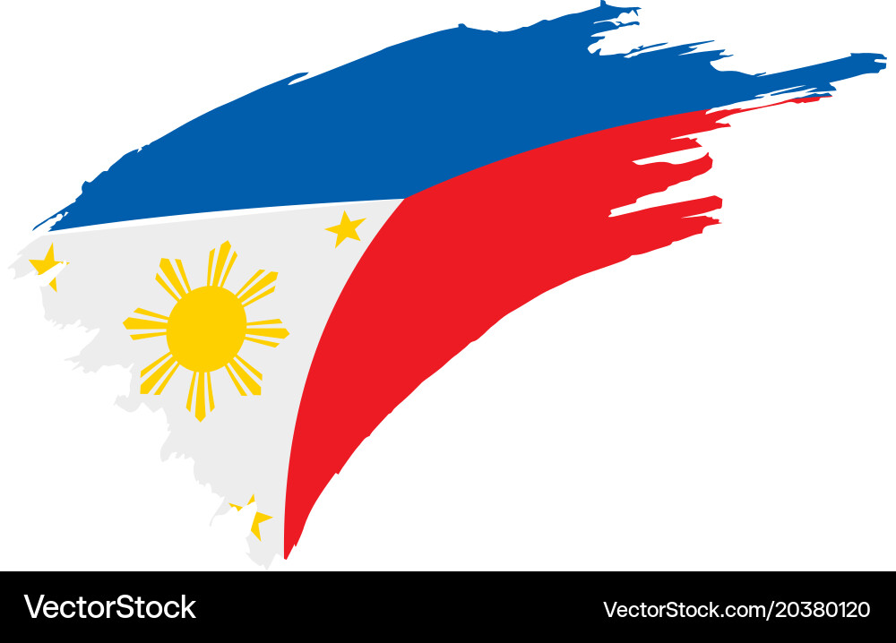 Philippines flag Royalty Free Vector Image - VectorStock