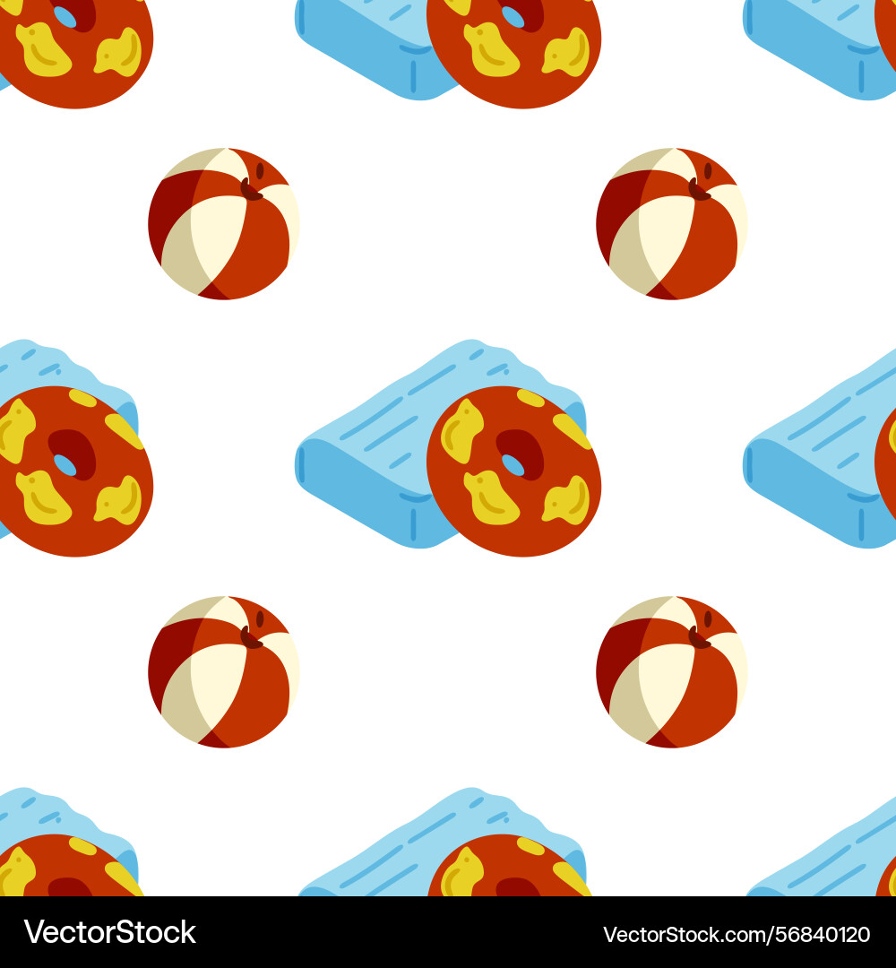 Seamless pool float summer pattern Seamless pool float summer pattern Vector Image