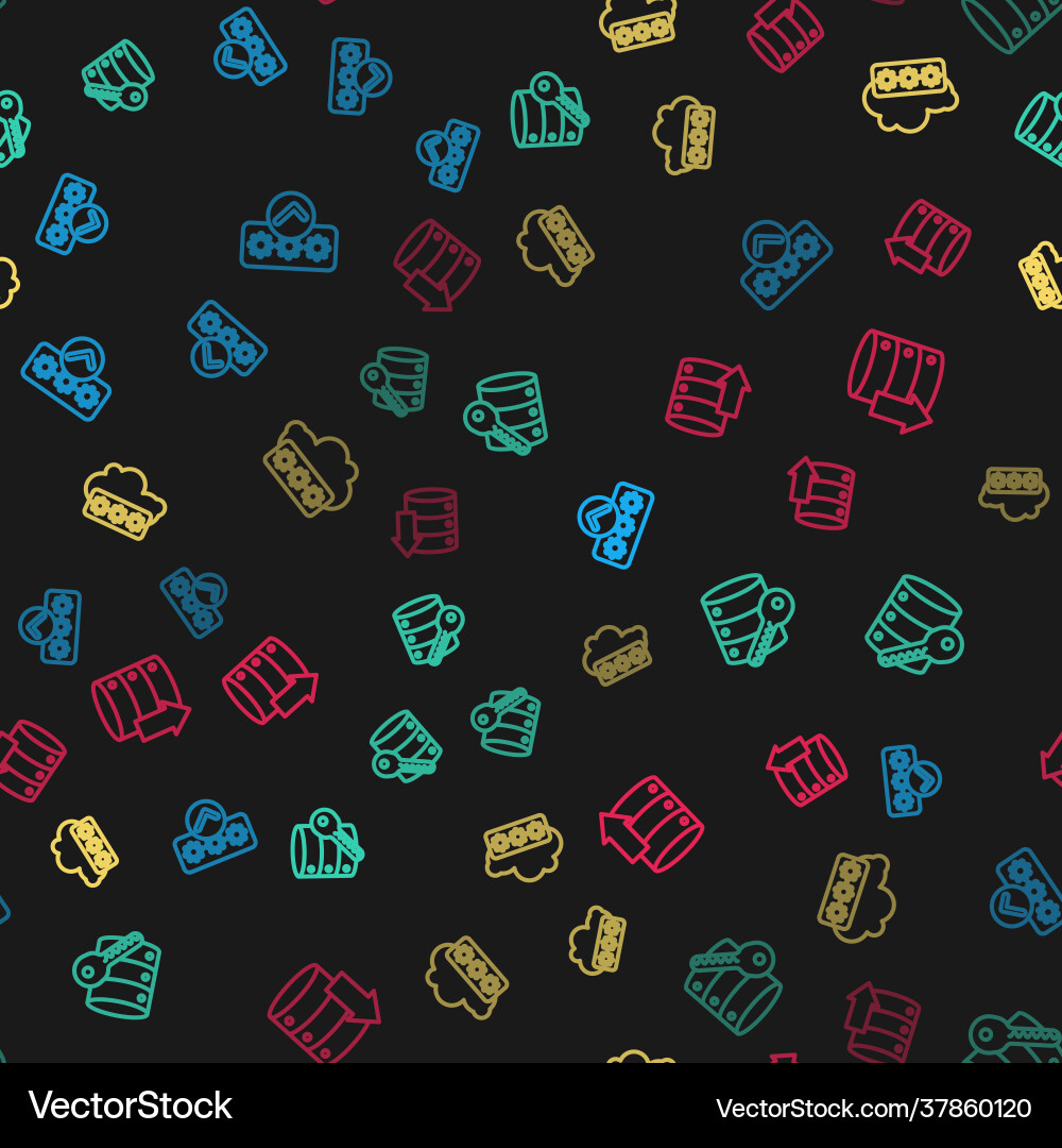 Set line password protection server security Set line password protection server security vector image