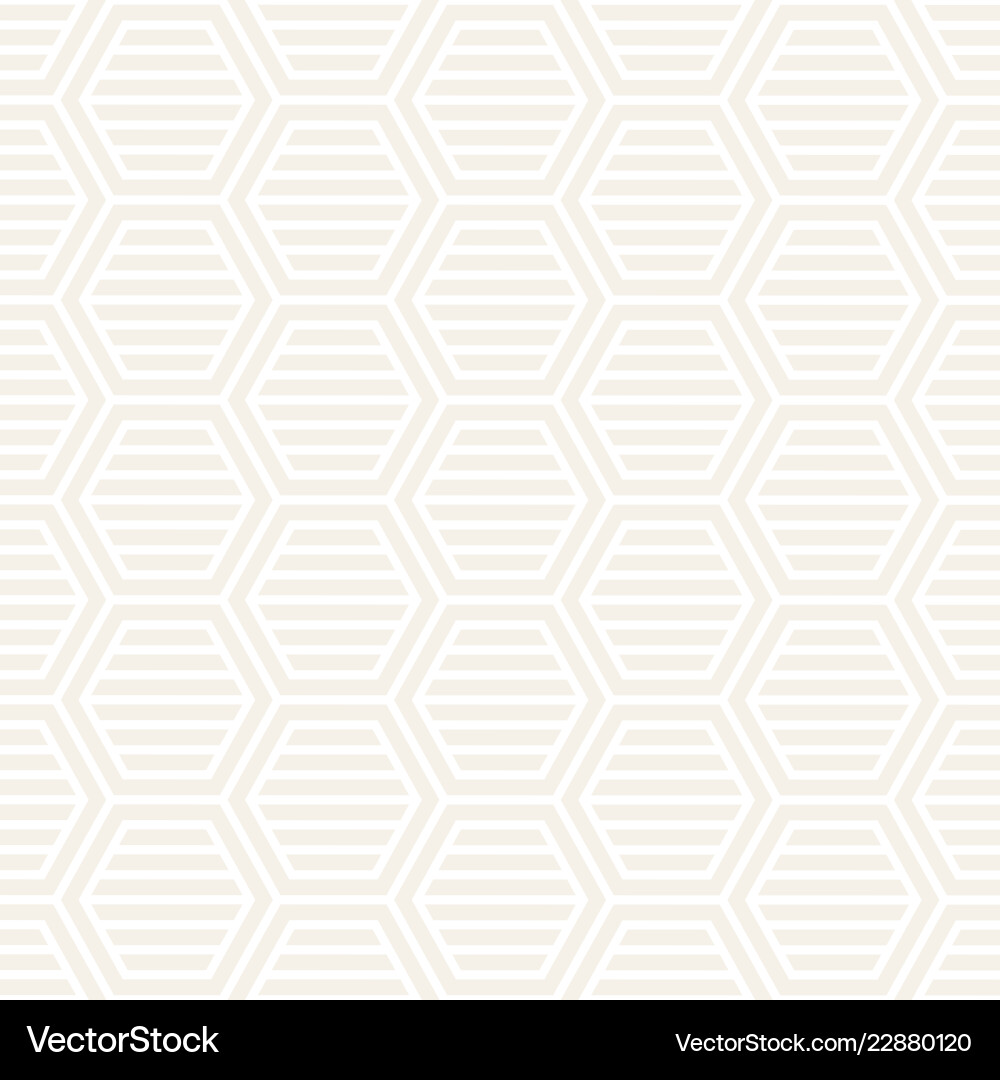 Subtle Striped Hexagonal Pattern Vector Image