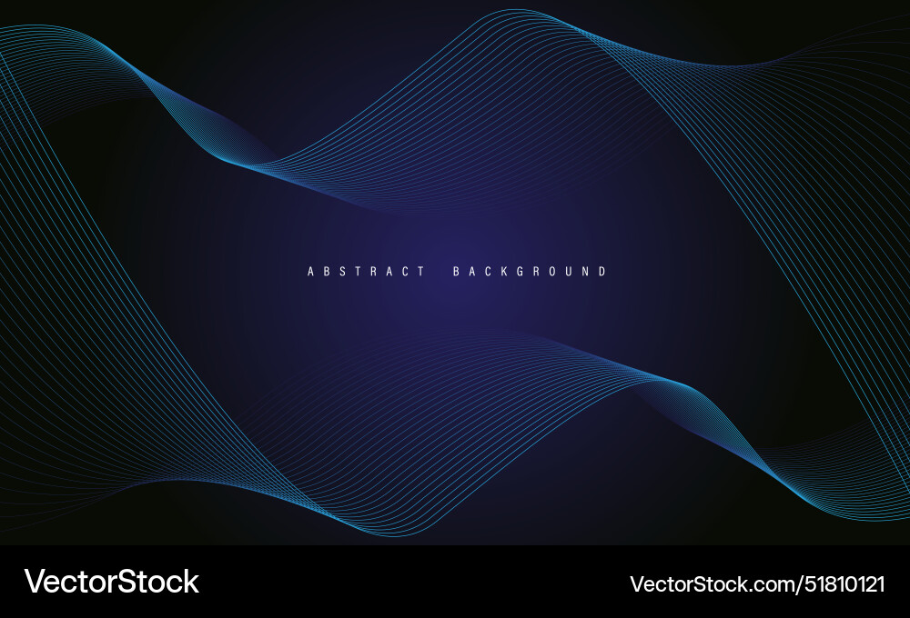 Abstract blue line wave curve on dark design Abstract blue line wave curve on dark design vector image