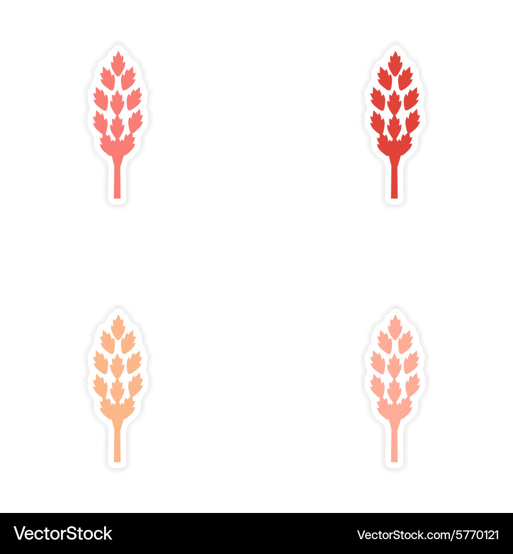 Assembly realistic sticker design on paper tree vector image