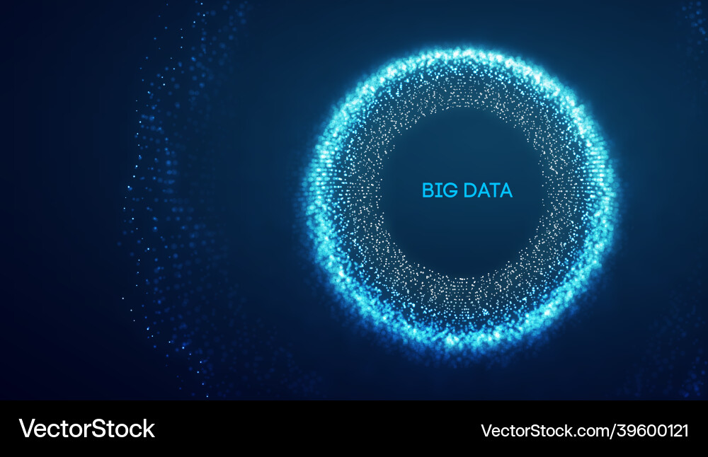 Big data technology background binary code vector image