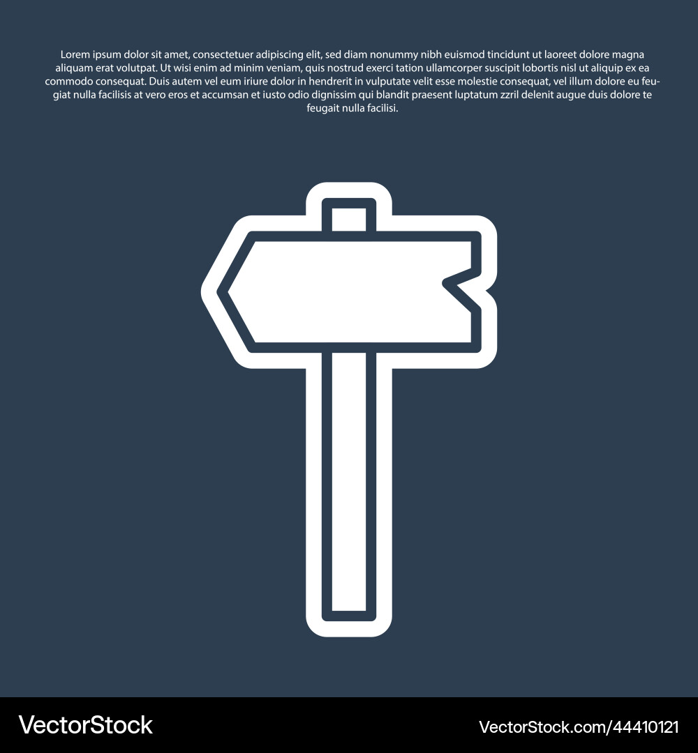 Blue line road traffic sign signpost icon Blue line road traffic sign signpost icon vector image