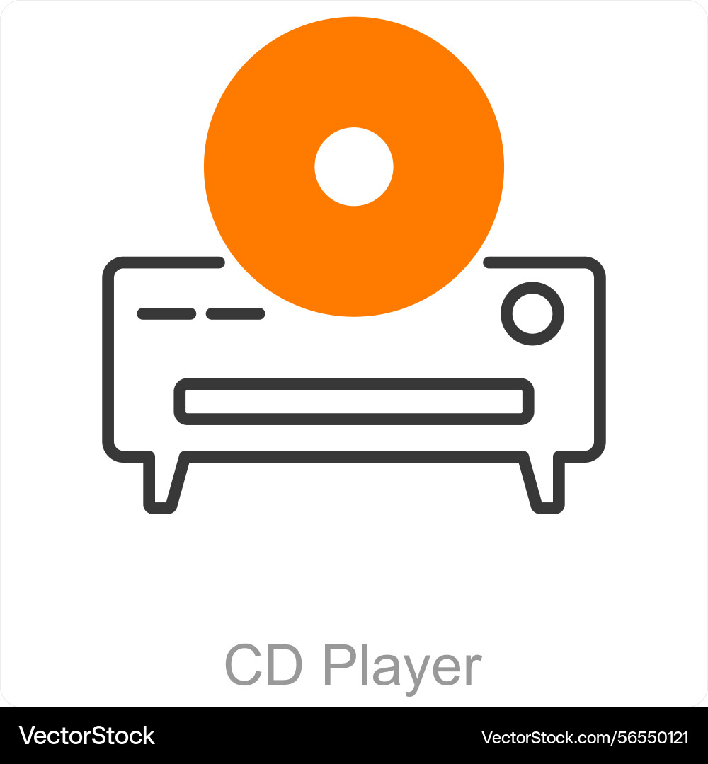 Cd player icon concept Vector Image