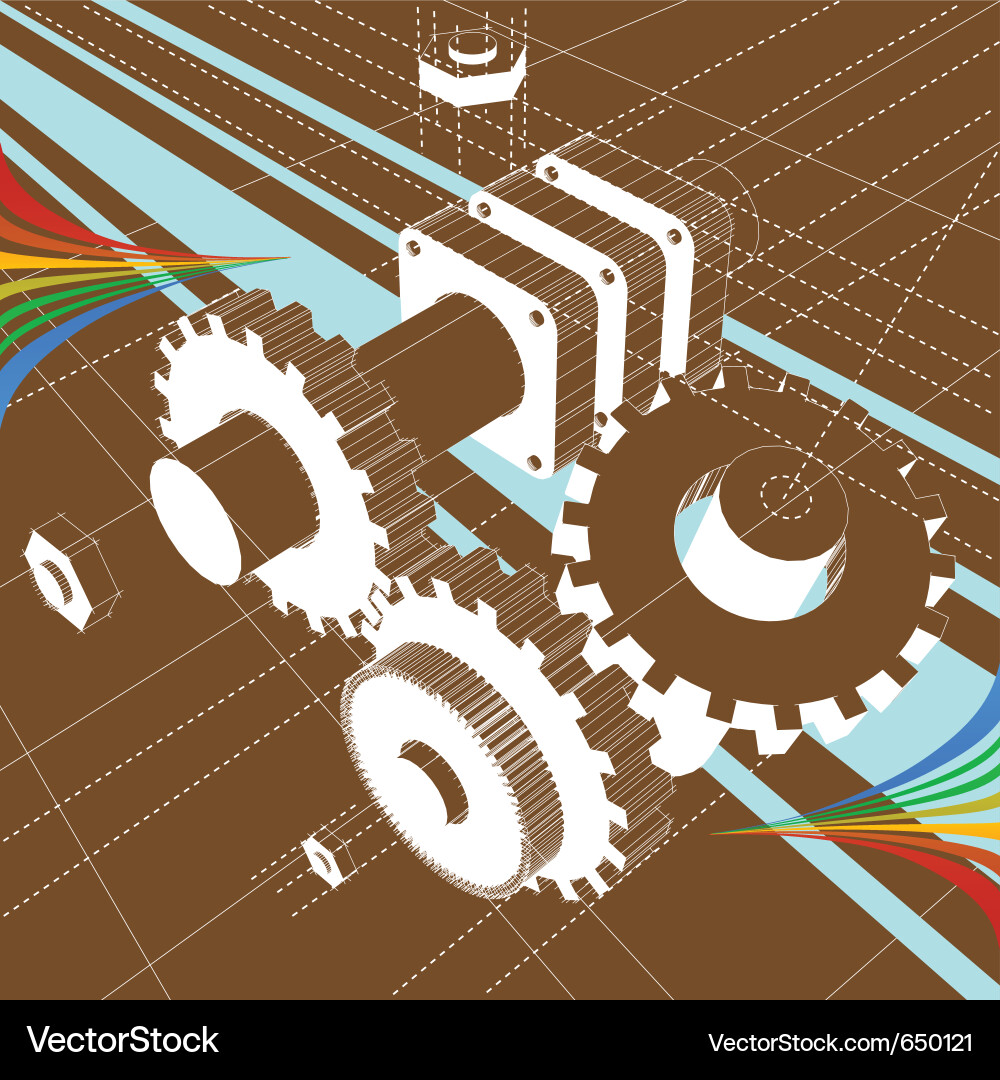 Clockwork Abstract Background vector image