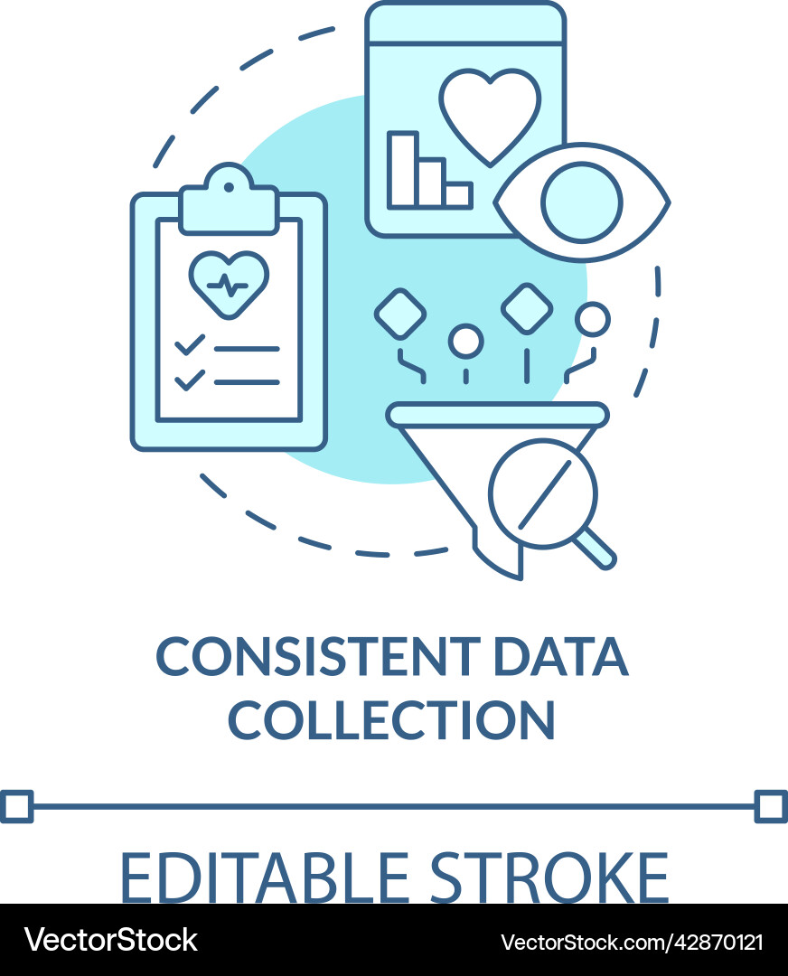 Consistent Data Collection Icon Vector Image