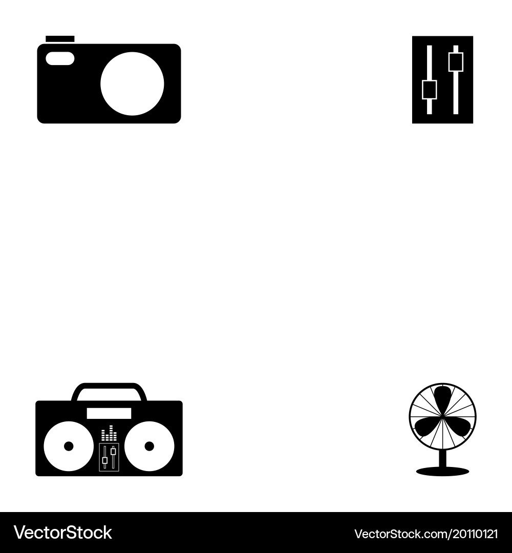 Electronics icon set vector image