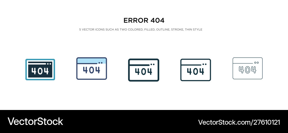 Error 404 icon in different style two colored Error 404 icon in different style two colored vector image