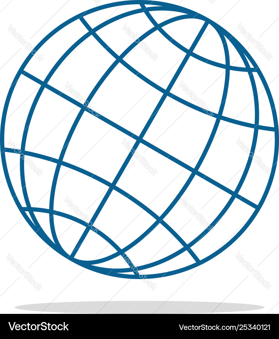 Globe line logo template – Royalty-Free Vector | VectorStock, image size:889x1080