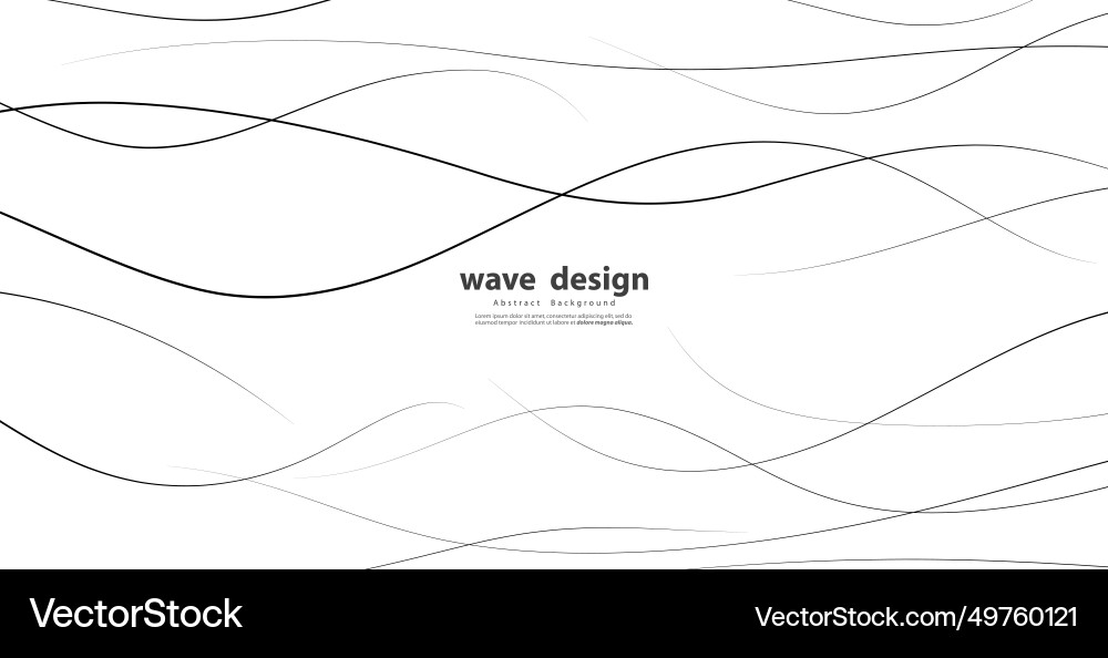 Hand drawn lines abstract pattern wave simple Vector Image