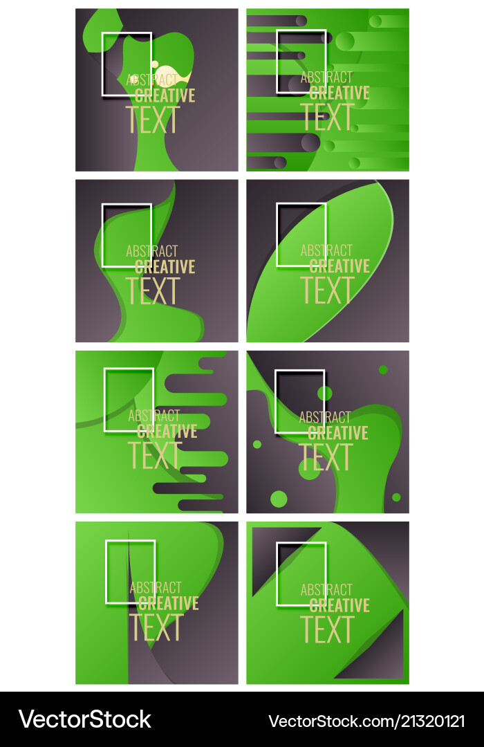 Modern Geometric Abstract Background Set vector image