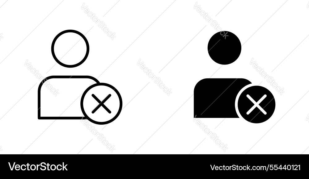 Remove user icons stroke line and black solid Remove user icons stroke line and black solid vector image