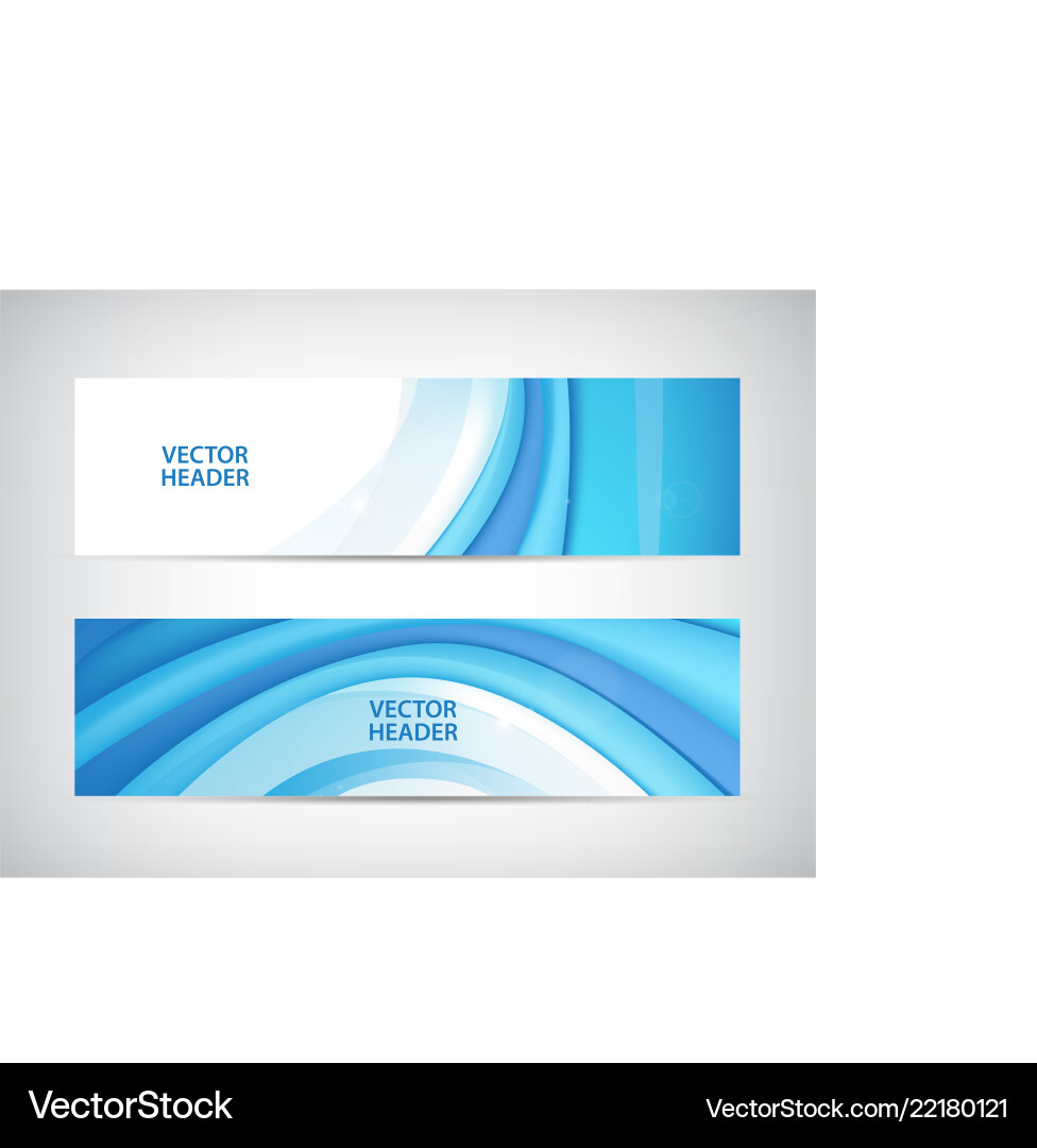 Set of abstract wavy horizontal headers Set of abstract wavy horizontal headers vector image
