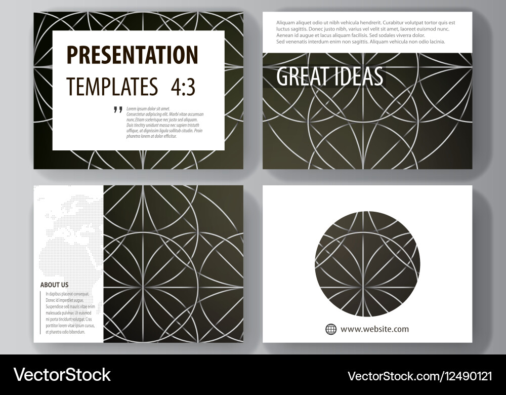 Set of business templates for presentation slides Vector Image