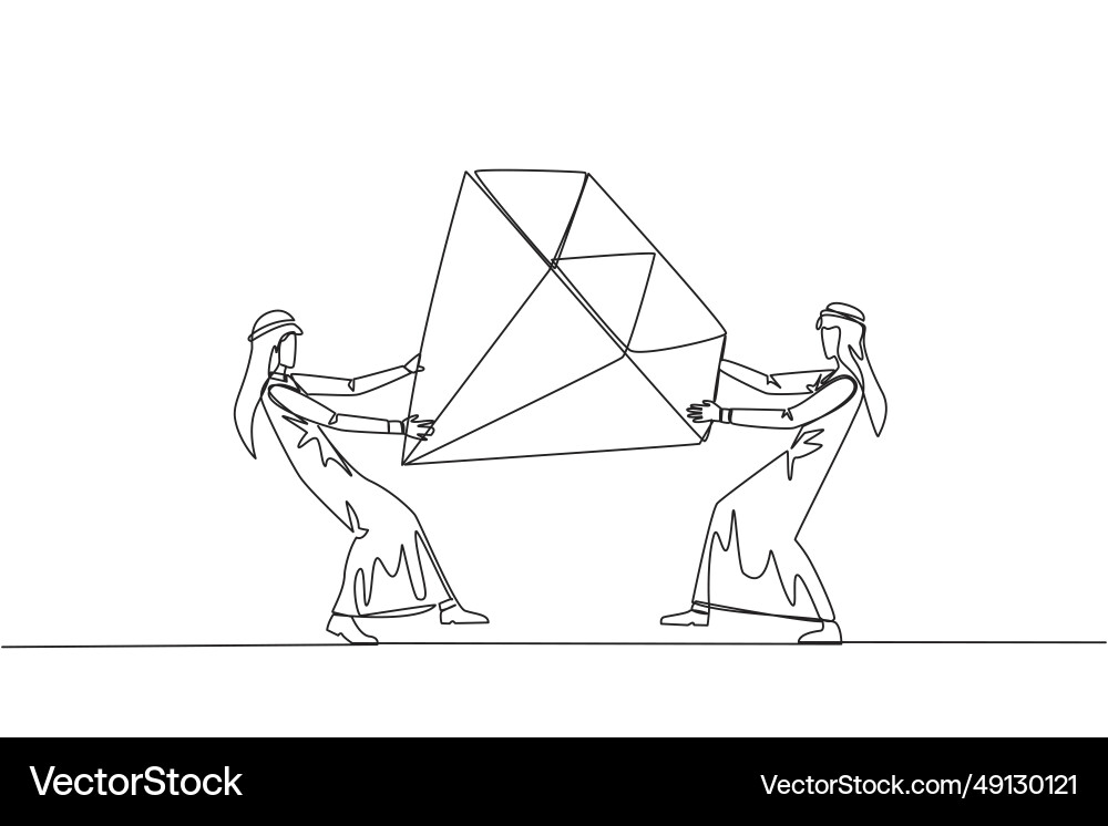 Single continuous line drawing two selfish Single continuous line drawing two selfish vector image