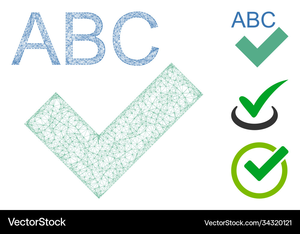 Spell checking polygonal web mesh Spell checking polygonal web mesh vector image