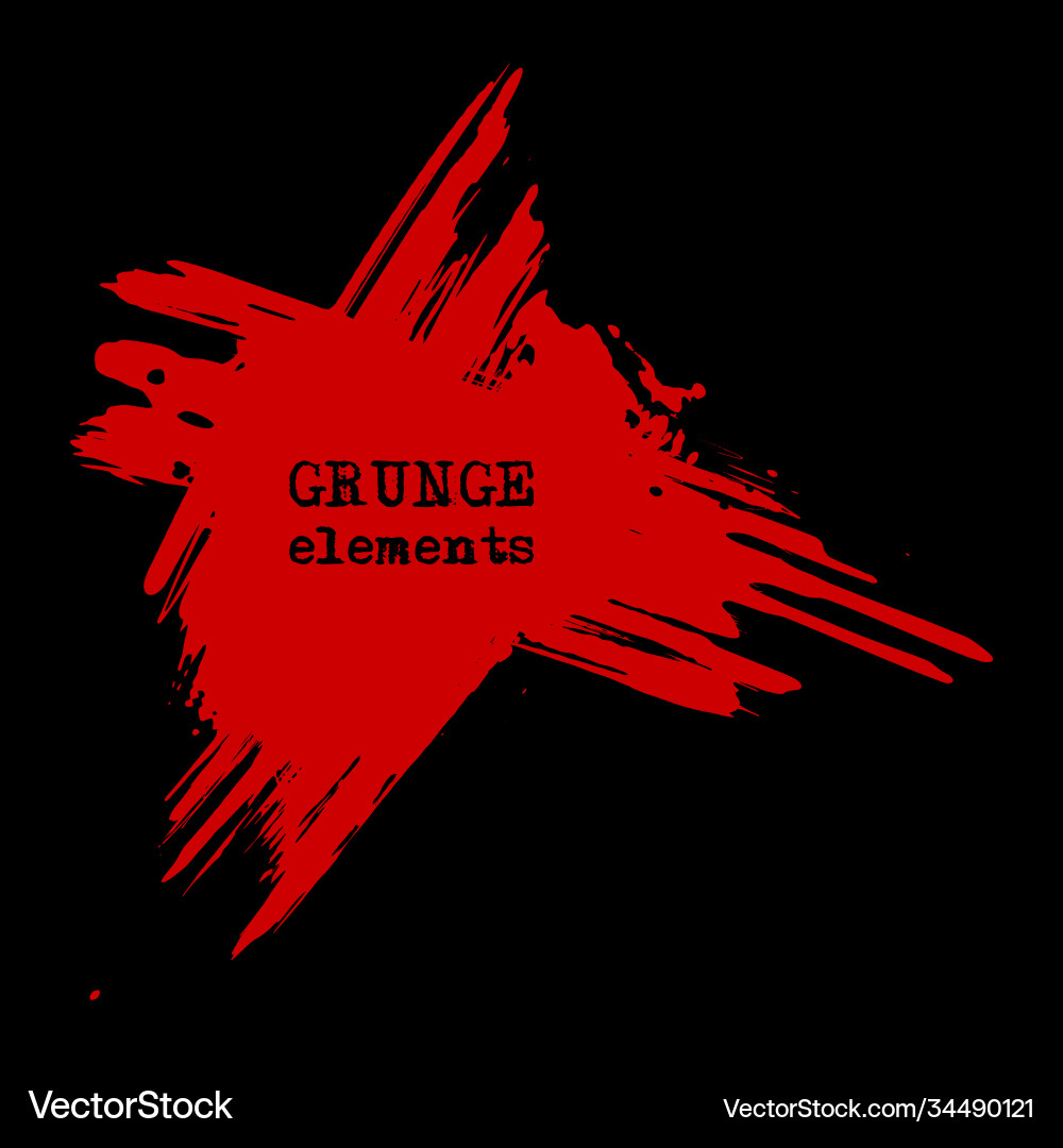 Splats splashes and blobs red ink paint Splats splashes and blobs red ink paint vector image