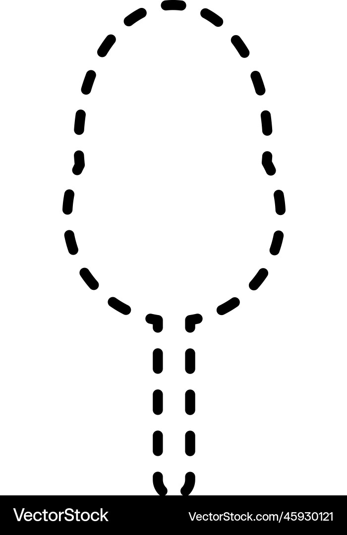 Tracing lines dotted tree outline shape Tracing lines dotted tree outline shape vector image