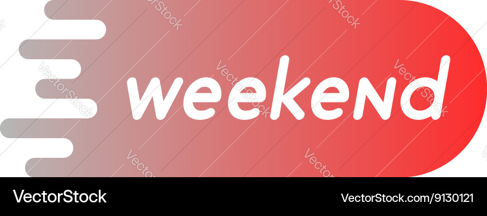Weekend mark like end of the workweek Vector Image