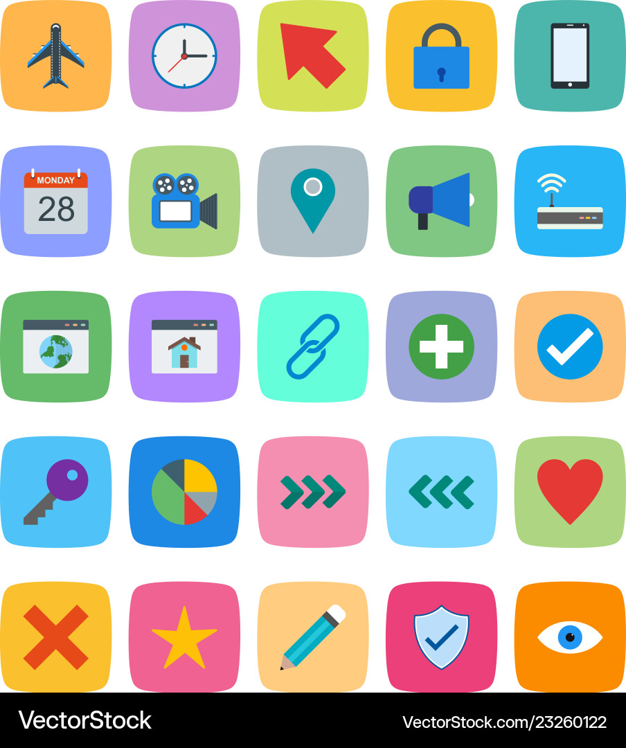 Basic ui icon set Basic ui icon set vector image