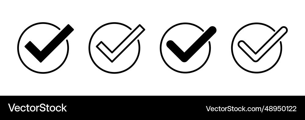 Check icon mark list button Check icon mark list button vector image