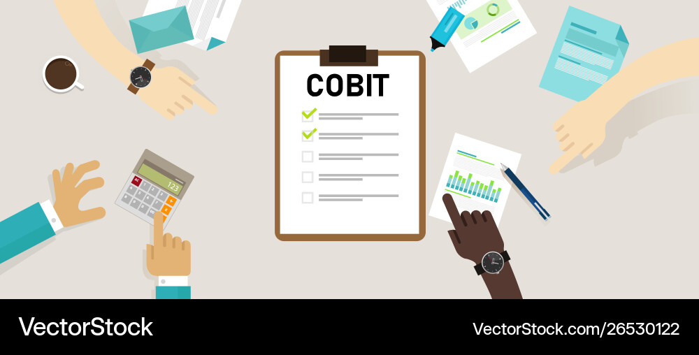 Cobit control objectives for information Cobit control objectives for information vector image