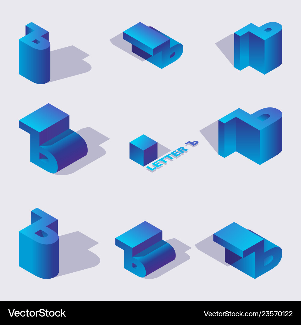 Collection of blue cyrillic letters hard Collection of blue cyrillic letters hard vector image