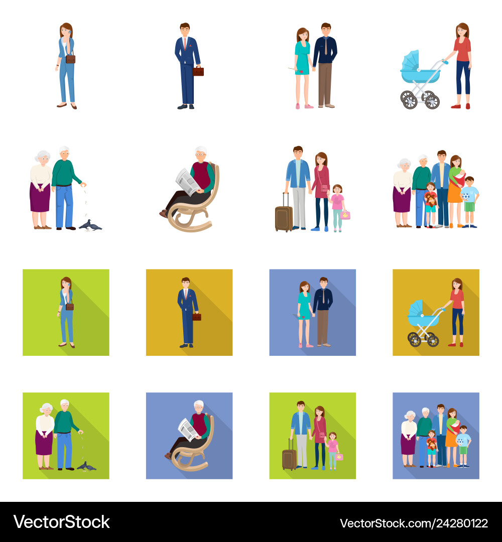 Design of character and avatar icon set Design of character and avatar icon set vector image