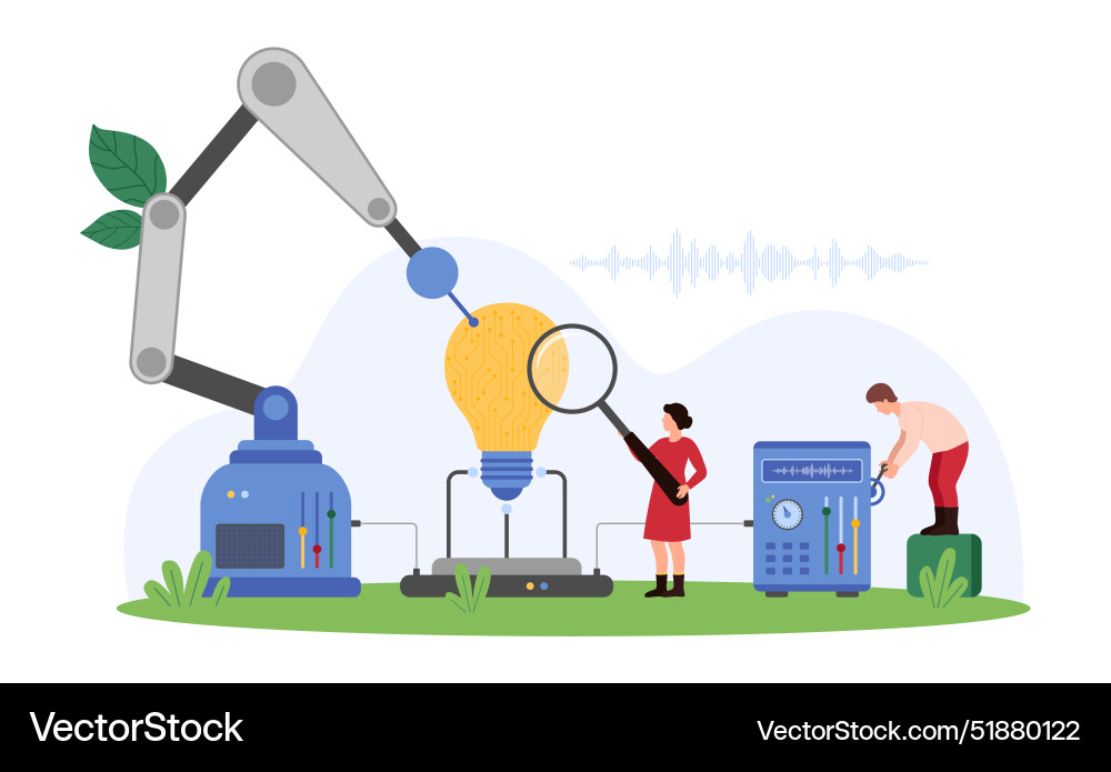 Development of digital creative project tiny Development of digital creative project tiny vector image