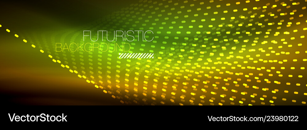 Digital flowing wave particles abstract background Vector Image