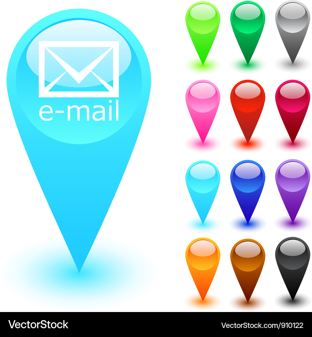 E-mail button Vector Image