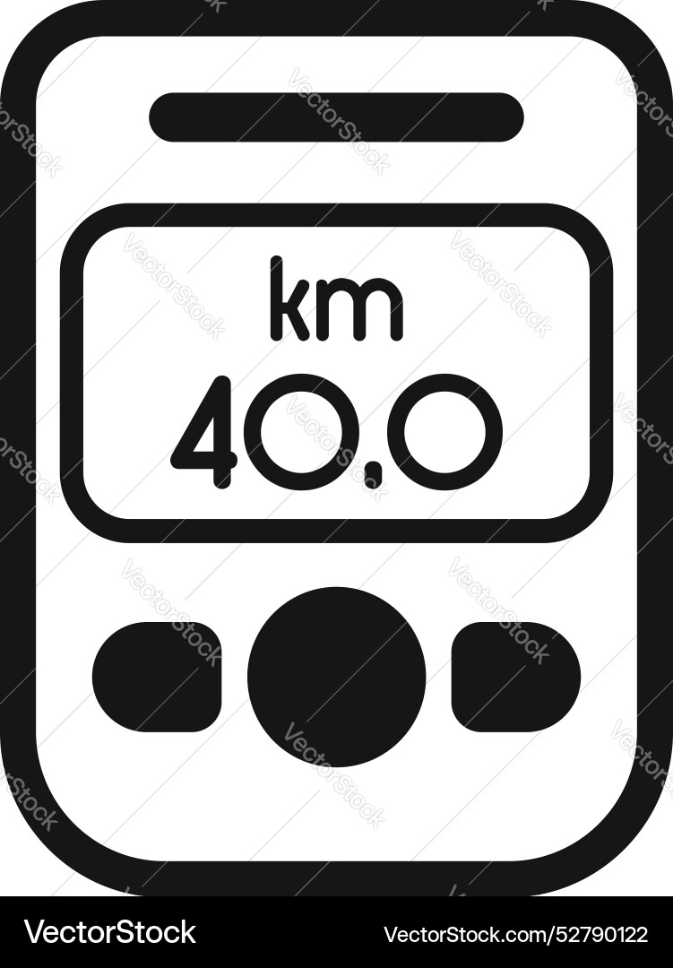 Electronic bike computer showing speed Electronic bike computer showing speed vector image