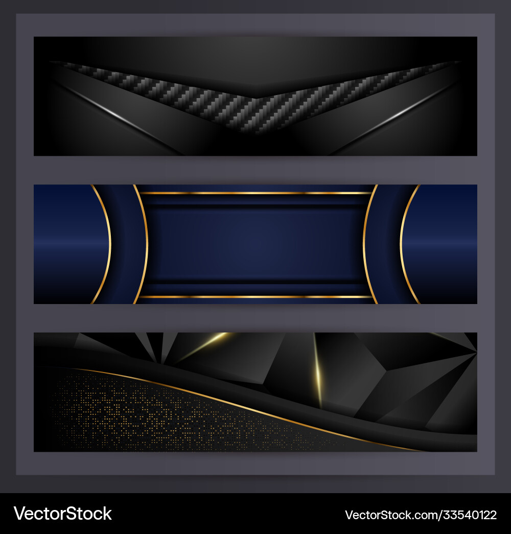 Horizontal banner set collection with various Vector Image