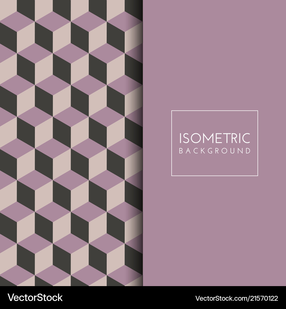 Isometric cube pattern background vector image